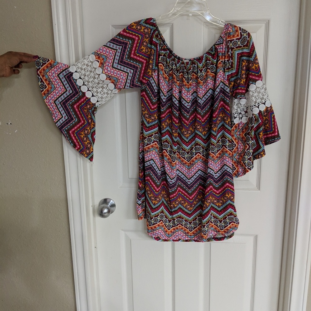 Win Win multi colored top